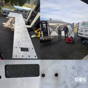 Décapage laser d’une pièce industrielle pour le traitement des déchets – préparation avant thermolaquage pour l’entreprise GBTEC