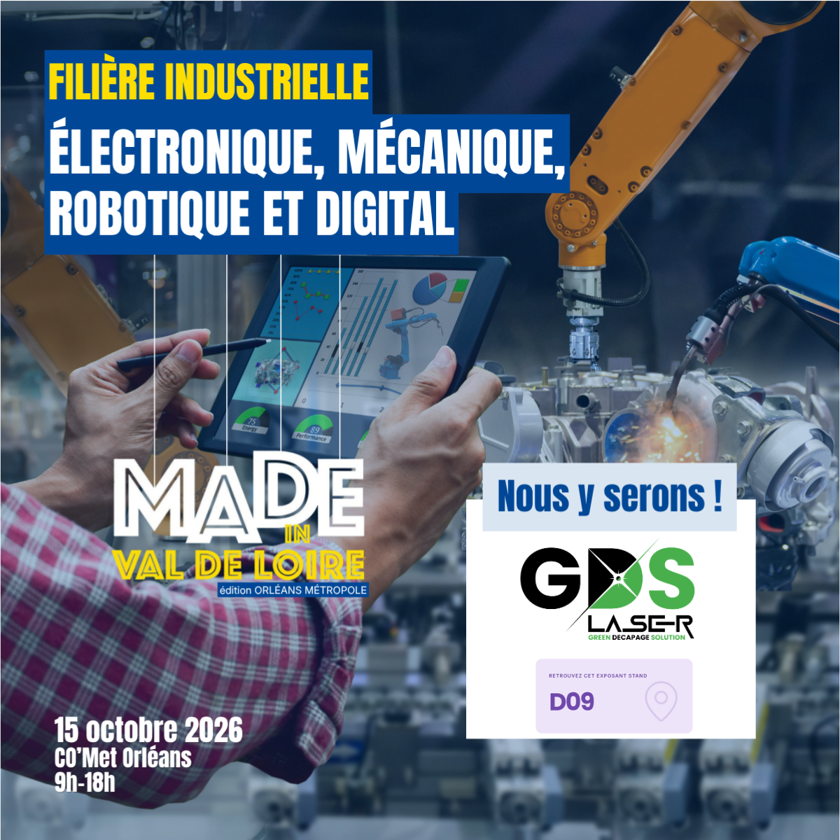 GDS LASER au salon Made in Val de Loire 2026 – Stand D09